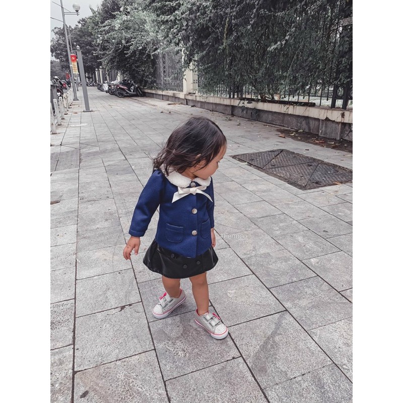 Áo dạ bé gái 9m/5t