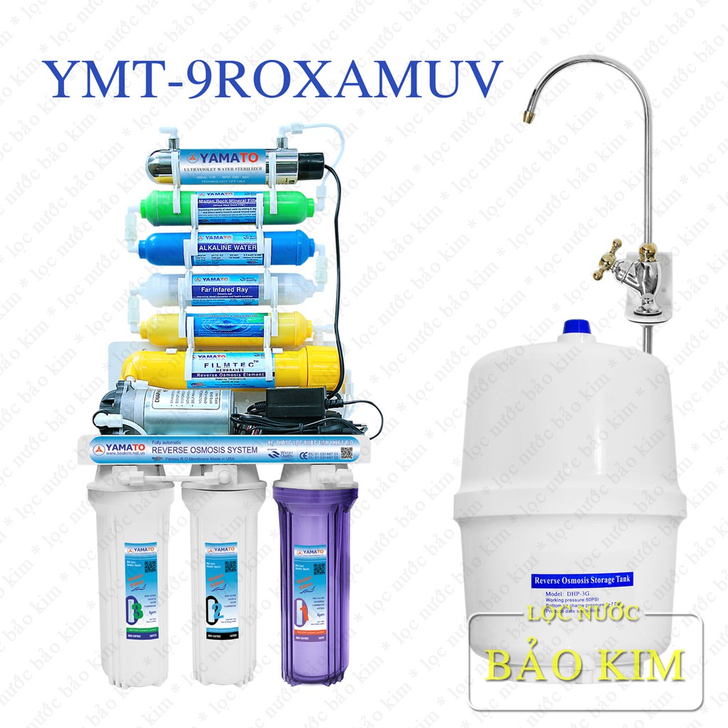 Máy lọc nước R.O YAMATO 9 cấp lọc có đèn UV - YMT-9ROXAMUV