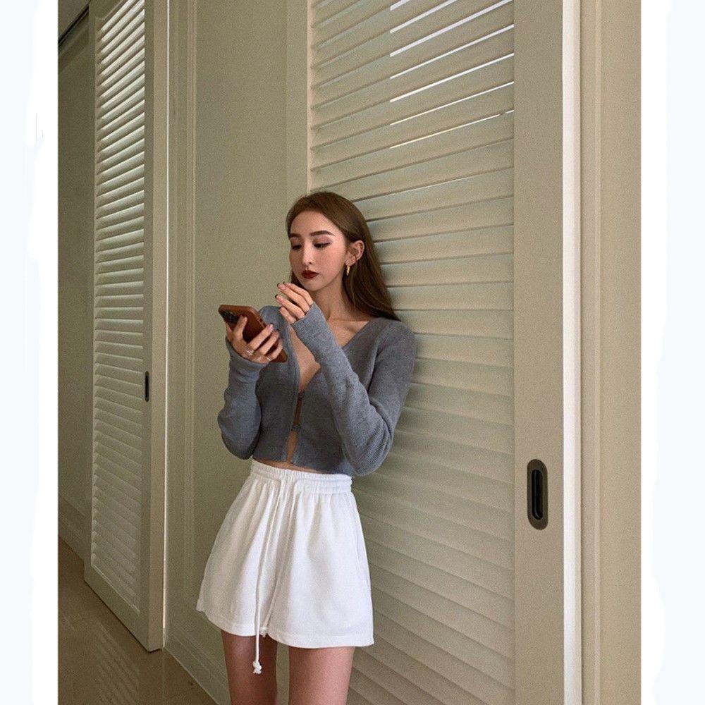 Quần Short Nữ Lưng Cao Phong Cách Đường Phố Mới
