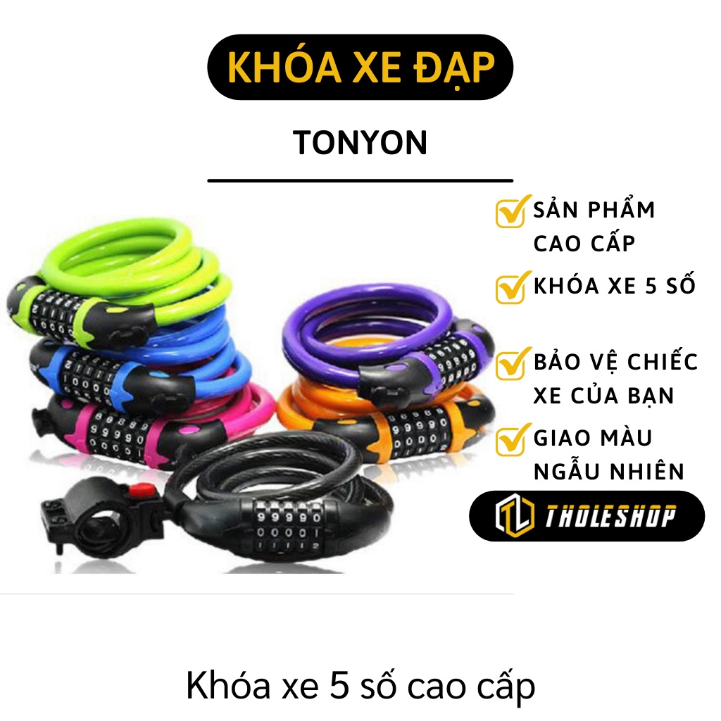 Khóa Xe - Ổ Khóa Dây Xe Đạp, Xe Máy 5 Số Cao Cấp Chống Trộm 3406