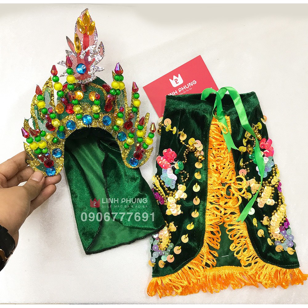 Áo Mão tượng ông Quan Thánh/ Quan Bình/ Châu Xương cao 20cm - 50cm