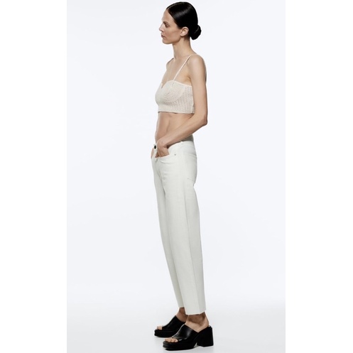 Quần jeans ngố ZARA trắng size 38 - 8246049 có sẵn