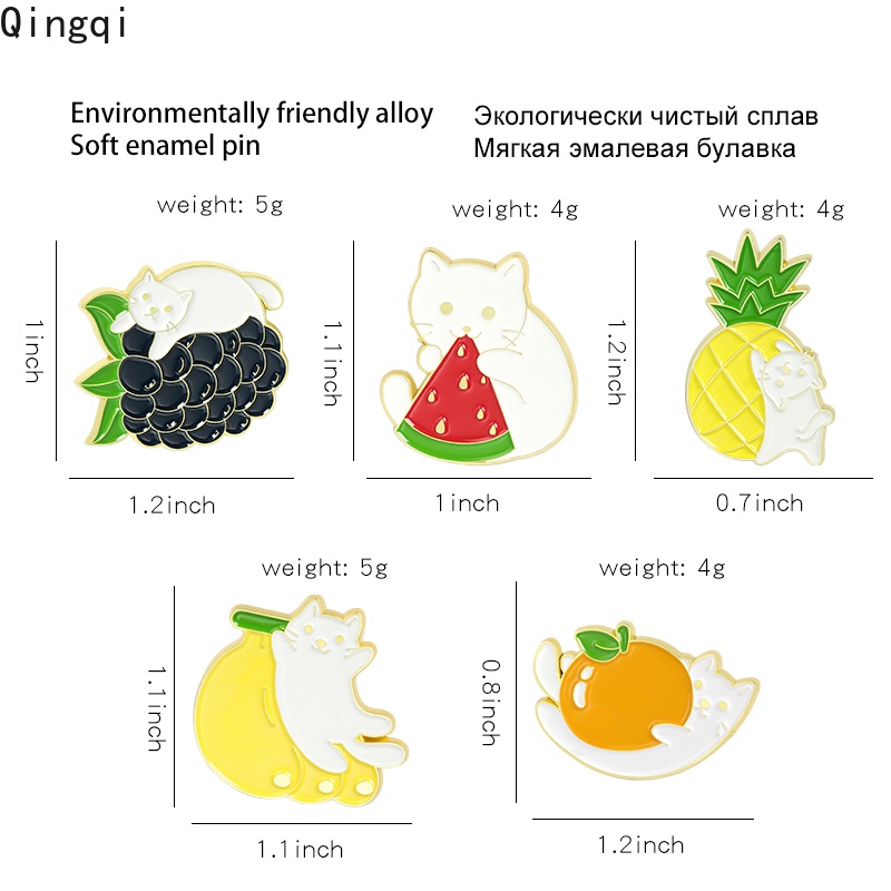 Ghim cài áo Miss Zoe hình trái cây đáng yêu dễ thương