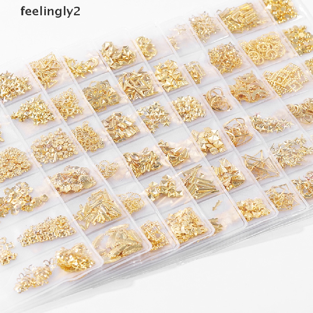 Phụ kiện đính móng trang trí thời trang bằng kim loại diy