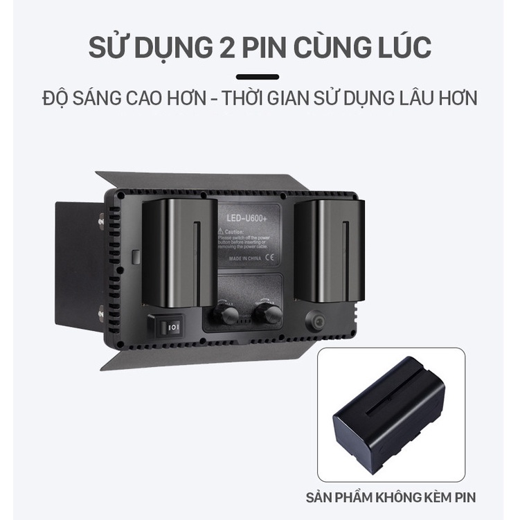 Đèn LED D600  40W hỗ trợ chiếu sáng cho quay phim, chụp ảnh chuyên nghiệp