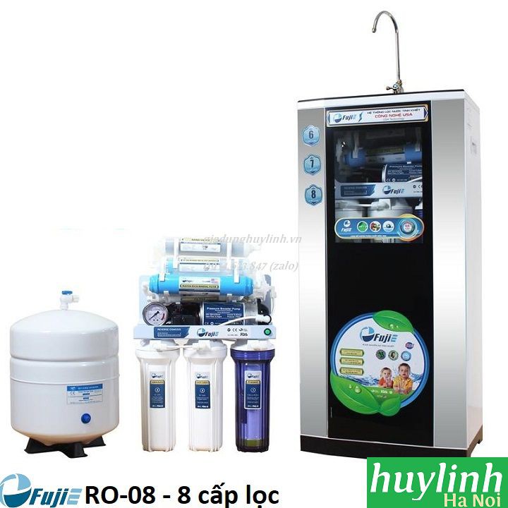 Máy lọc nước RO Fujie RO-08 - 8 cấp lọc - Có tủ cường lực