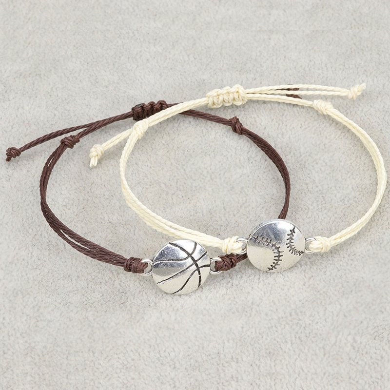 Vòng Tay Dây Bện Mặt Bóng Chuyền Có Thể Điều Chỉnh