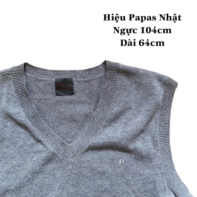 |2hand| Áo Gile xám vintage retro indie dark academia