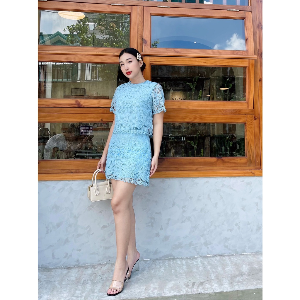 Set áo váy ren Barbara sang trọng nhẹ nhàng tinh tế DS93 CIN HOUSE