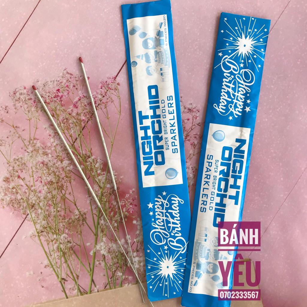 Nhang xẹt sinh nhật dài 30cm (túi 5 que) - SK23