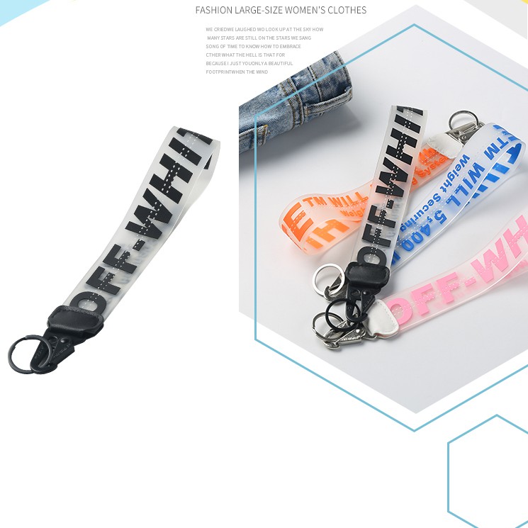 Off-white Móc Chìa Khóa Bằng Nhựa pvc Chất Lượng Cao