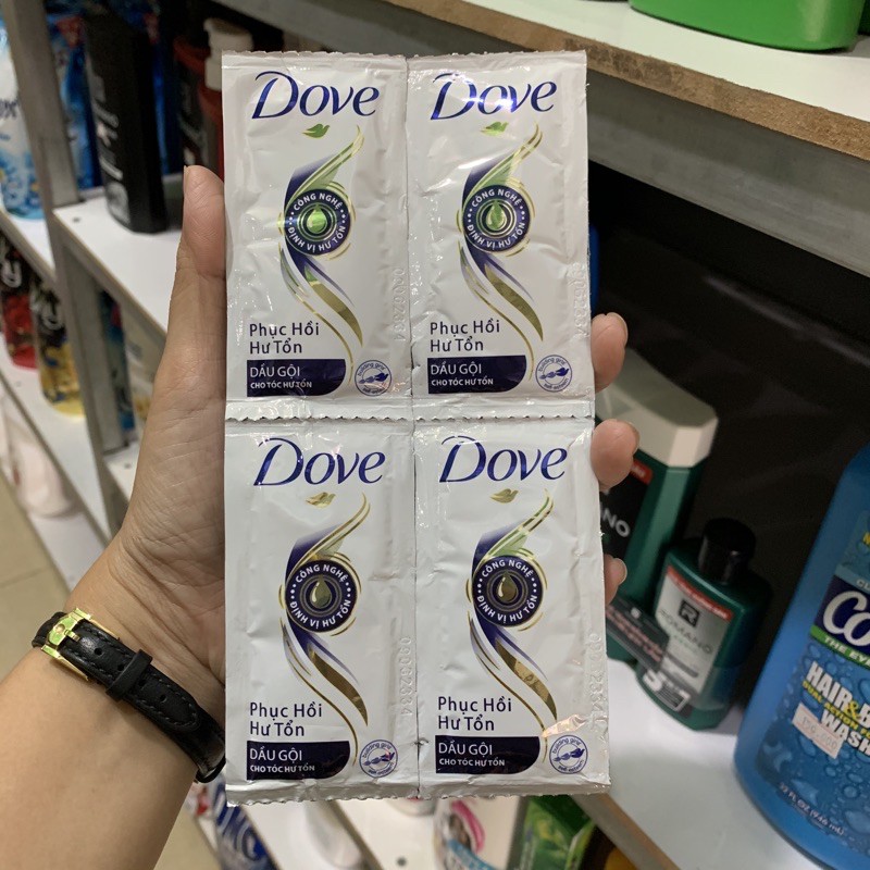 Dầu gội/ xả DOVE Phục hồi hư tổn , dây 12 gói