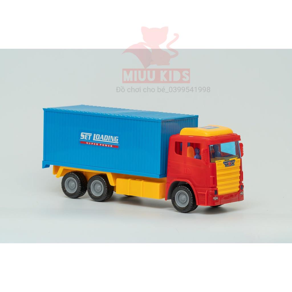 MÔ HÌNH XE CONTAINER BẰNG NHỰA  LOẠI LỚN CHÍNH HÃNG LONG THỦY CHO BÉ