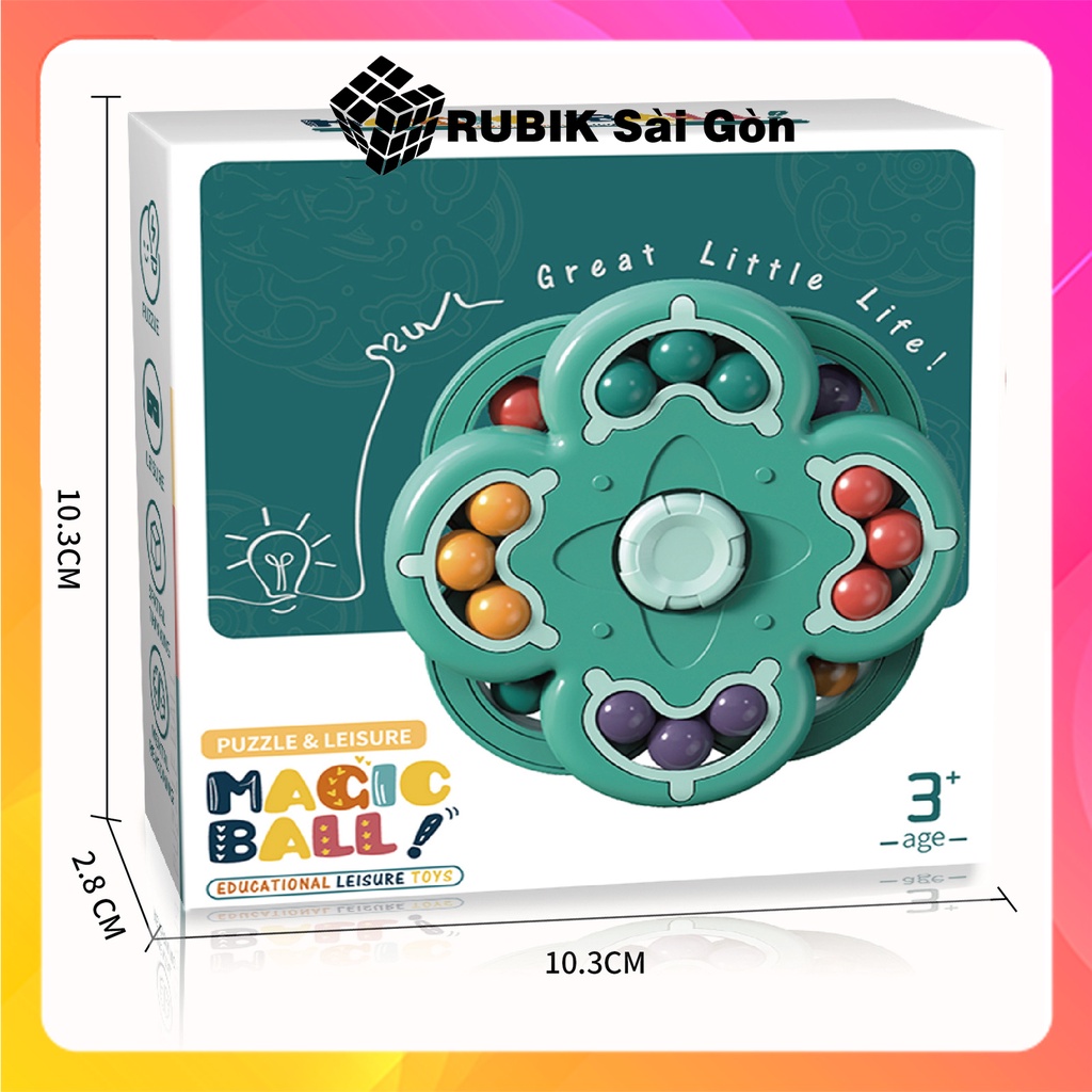 Rubik Bi Biến Thể Rubic Hạt Đậu Spinner Bông Hoa 4 Cánh Rèn Luyện Phát Triển Trí Tuệ Đồ Chơi Giảm Stress Hiệu Quả
