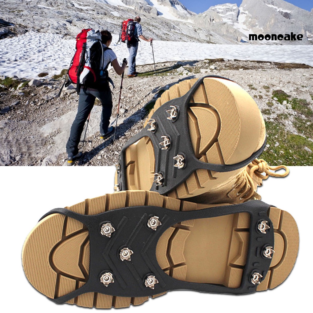 1 Cặp Vỏ Bọc Giày Leo Núi Chống Trượt Hình Số 8 Chất Liệu Mềm Mại Co Giãn