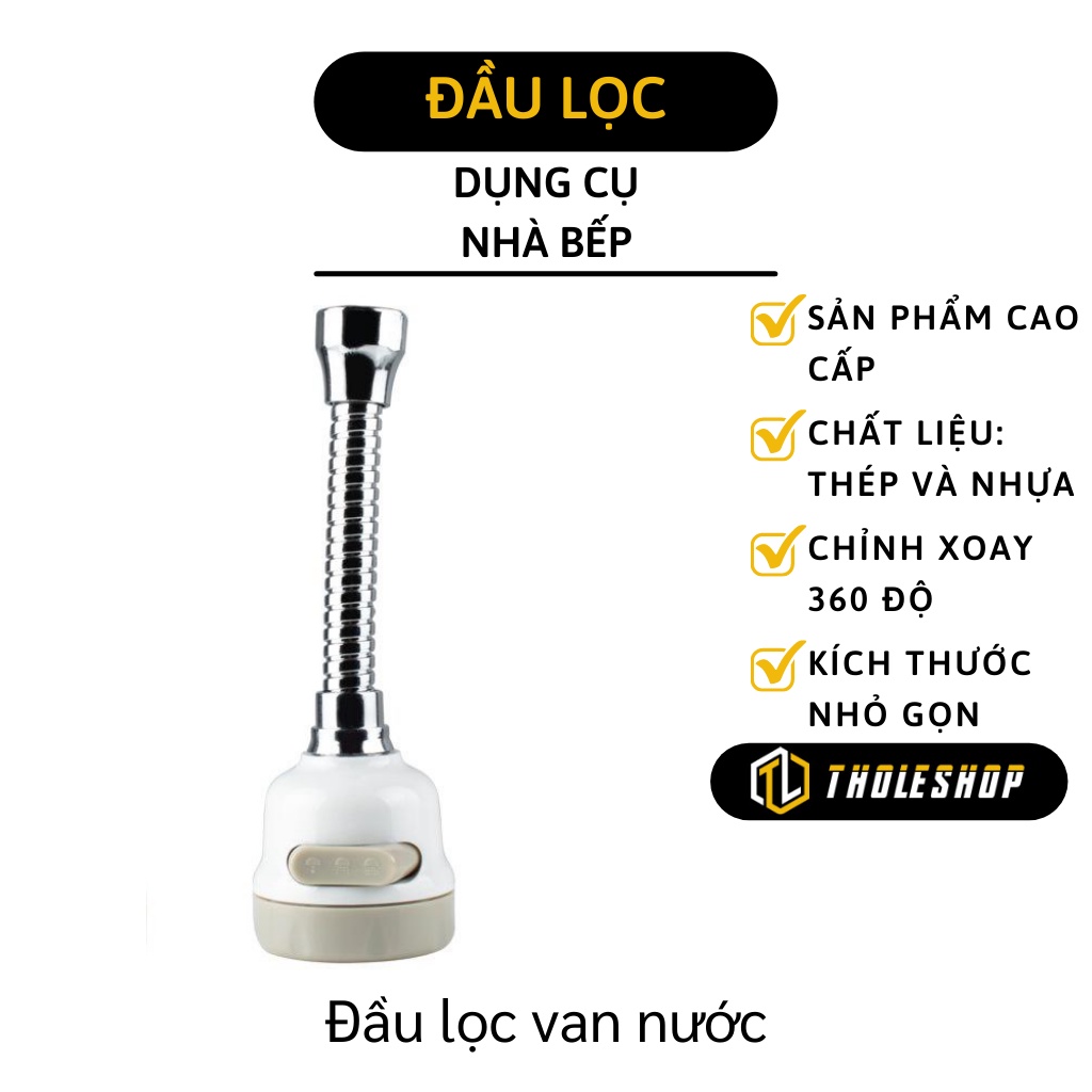 Đầu Vòi Lọc Nước - Đầu Vòi Nối Rửa Bát Tăng Áp Lực Xoay 360 Độ Có 3 Chế Độ 7886