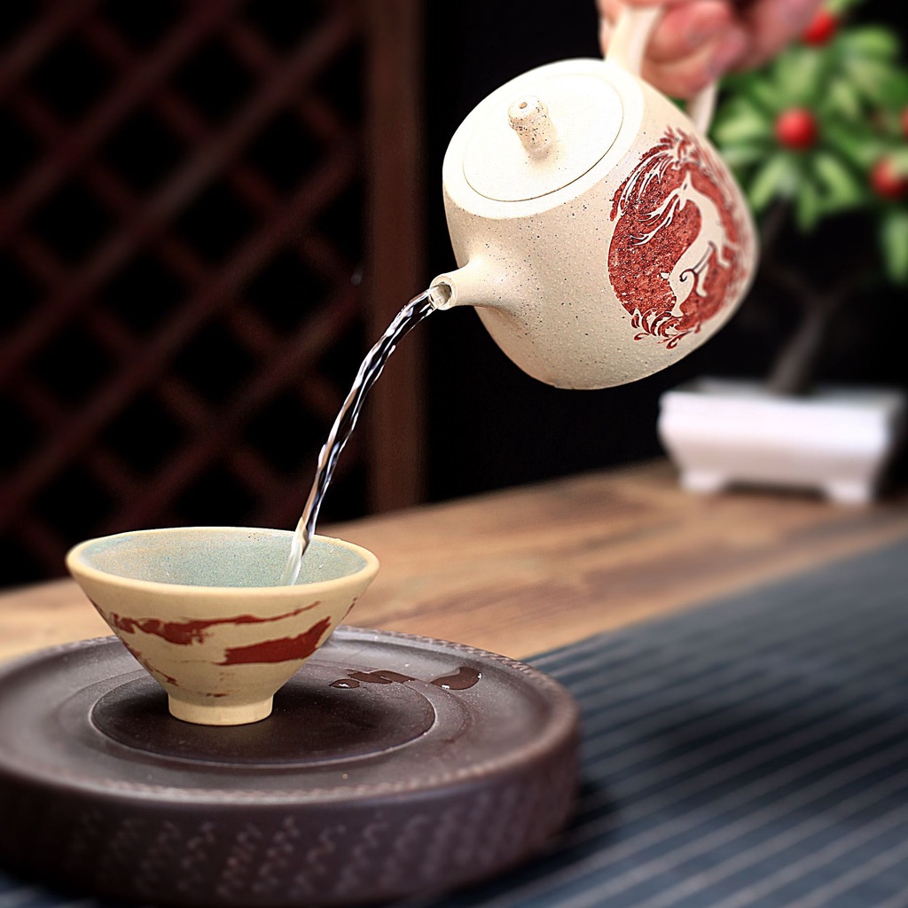 Ấm Tử Sa Nghi Hưng Nhất Lộc Hữu Nhĩ 260 ml (Bạch Ngọc Đoạn Nê)