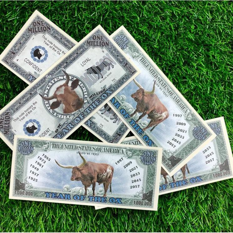 Tiền Lưu Niệm Hình Con Trâu 1 Triệu Đô Mỹ- Tặng Kèm Bao Lì Xì 2021 | BigBuy360 - bigbuy360.vn