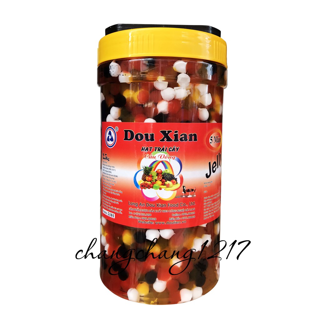 [Mã 156FMCGSALE hoàn 8% đơn 500K] Thạch Rau Câu Bi Dou Xian Trình Huy Hàng Huy Có Đủ Màu Hủ 2kg5