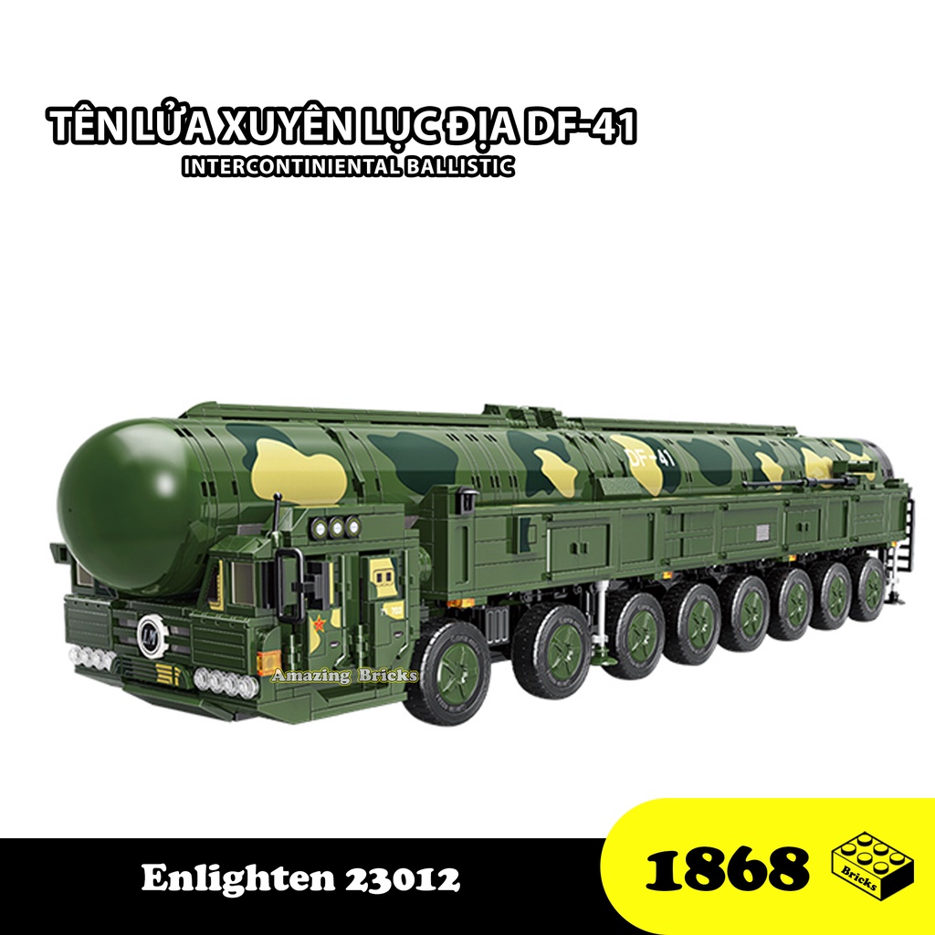 Đồ chơi lắp ráp Xe Tên lưa Xuyên lục địa DF-41 - Enlighten 23012 Xếp hình thông minh - Đồ chơi trí tuệ