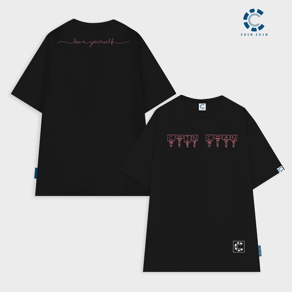 Áo thun Chinchan - Banderol Tee 5 Màu form rộng tay lỡ unisex nam nữ