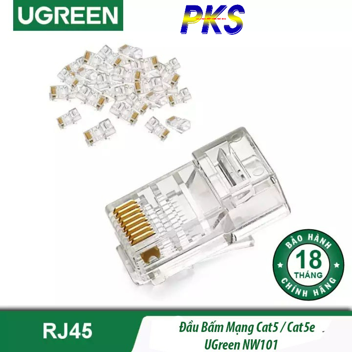 Hạt mạng RJ45 Cat5e túi 100c Ugreen 50246 cao cấp