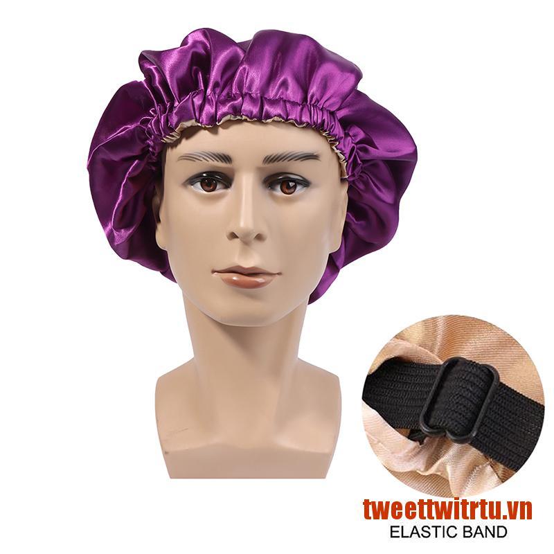 Mũ Trùm Tóc Bằng Lụa Satin Điều Chỉnh Được Chăm Sóc Tóc Khi Ngủ
