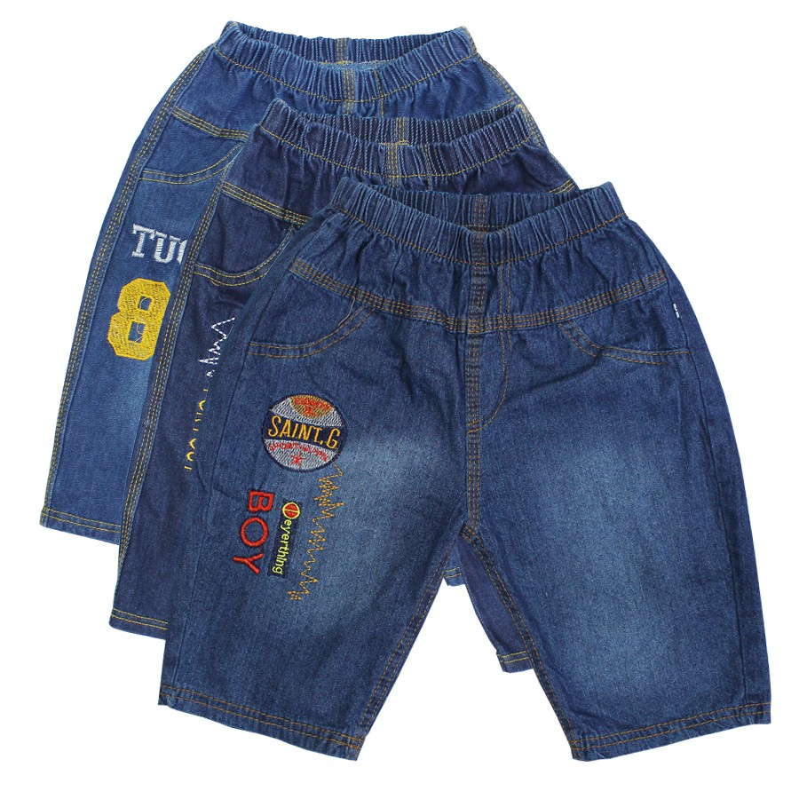 Quần Short Jean giả túi mềm cho bé Trai - Mẫu ngẫu nhiên size 15-30kg