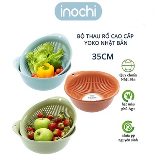 [ Rẻ Vô Địch ] Rổ Nhựa Rửa Rau Đa Năng Size 30 Cm 1 Chậu 1 Rổ Inochi Cao Cấp