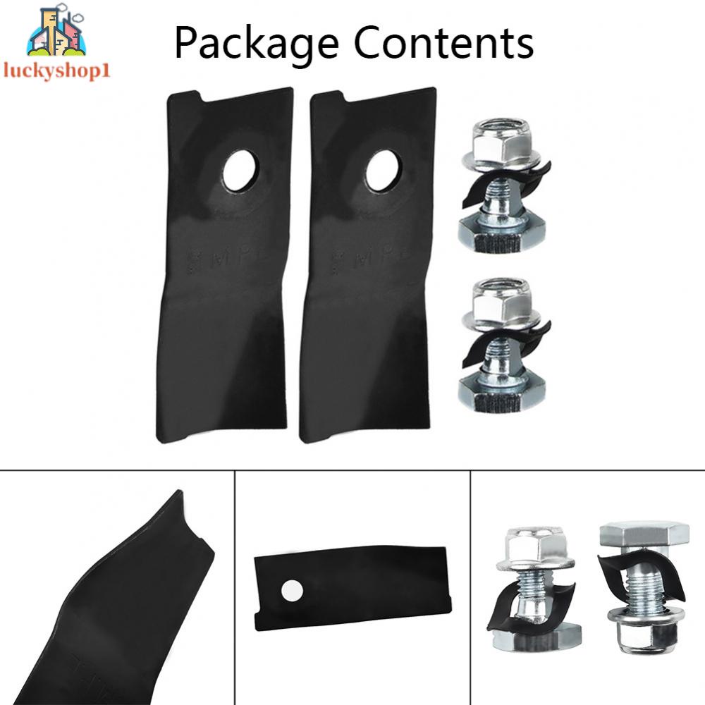 Mower Blades High quality Hardened Durable Black 125 x 45mm Blades &amp; Bolt Pro