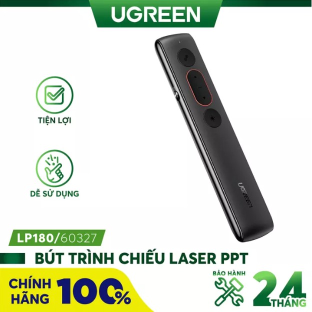 Bút trình chiếu Laser không dây điều khiển từ xa 100m cao cấp Ugreen 60327