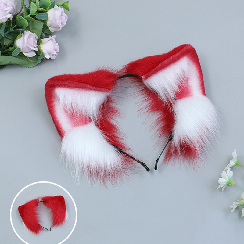 Băng Đô Tai Mèo Lông Xù Thủ Công Phong Cách Lolita Đáng Yêu