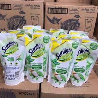 Nước rửa chén Sunlight Muối khoáng và Lô hội 550g combo 5 túi