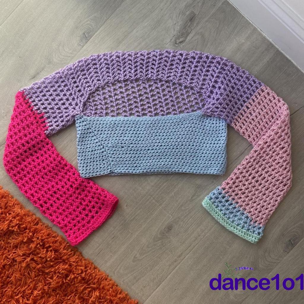 Khiêu Vũ1O1-Cổ Điển Nữ 90S Áo Pull Crochet