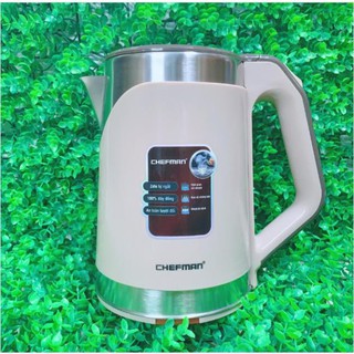 Ấm siêu tốc 2 lớp cách điện chefman cm-720 dung tích 2 lít chống nóng chống giật bảo hành 12 tháng