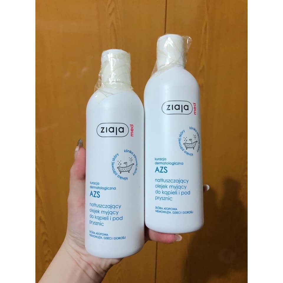 Dầu Tắm Mềm Mịn Da Ziaja Med Atopic Skin Dermatological Formula Bath &amp; Shower Oil Atopy 270ml