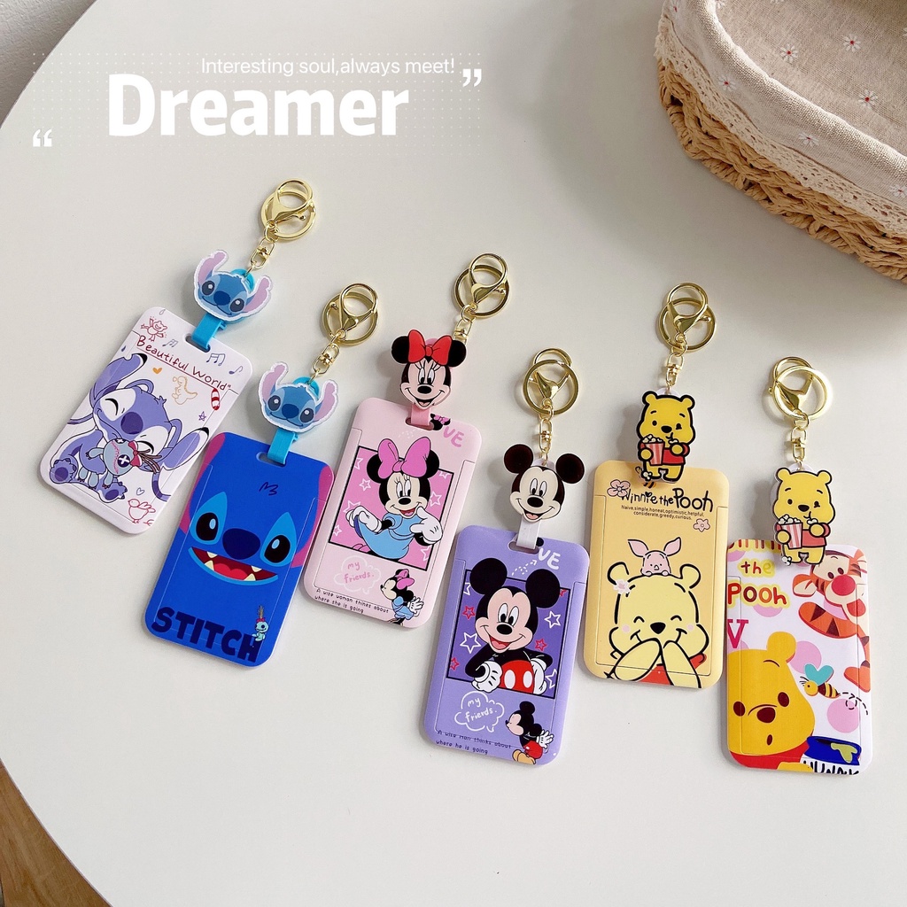 Bộ Bao Thẻ Kèm Móc Đeo Snoopy Cute Đáng Yêu Cho Học Sinh Sinh Viên Thẻ Tên Nhân Viên Thẻ Chung Cư Thẻ Từ Thẻ Thang Máy