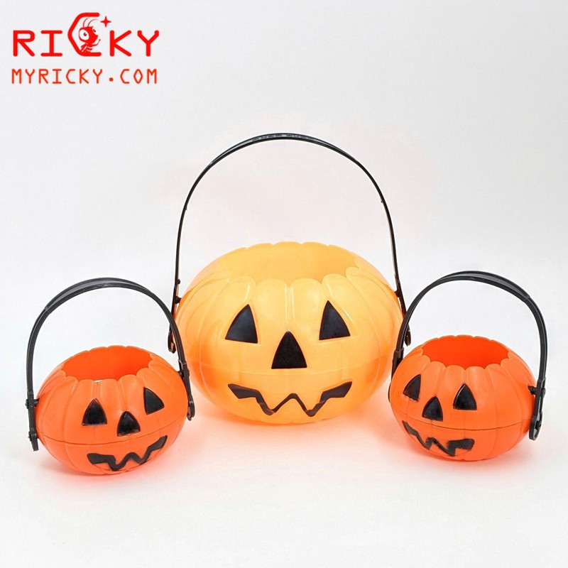 Giỏ bí ngô đựng kẹo Halloween - Giỏ bí ngô trang trí Halloween