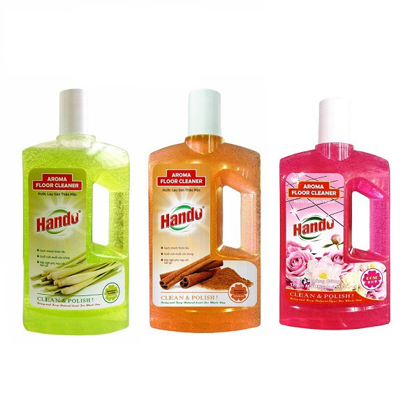 Bộ 3 chai nước lau sàn siêu sạch đậm đặc Hando 1L