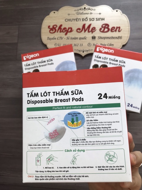 Lót thấm sữa Pigeon 24 miếng