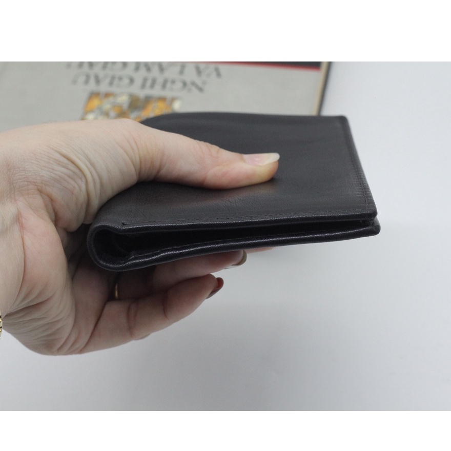 Bóp Nam Da Thật Cao Cấp, Ví Nam Da Bò Trơn - Kiểu Đứng,  Sản Phẩm Được Bảo Hành 12 Tháng VD01