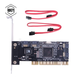 Thẻ mở rộng 4 cổng pci sata kèm cáp sata cho máy tính bàn pc support sata