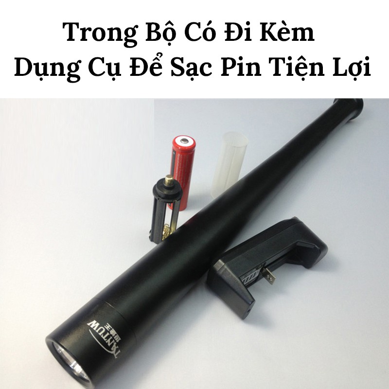 Đèn Pin Siêu Sáng (Tặng PIN KHÔ) Dài 43CM – Chất Liệu Hợp Kim Nhôm