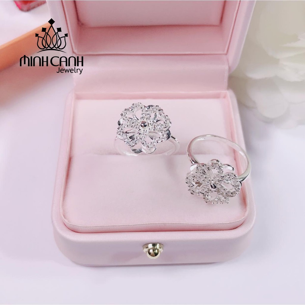 Nhẫn Bạc Cỏ 4 Lá Xoay 360 Độ Độc Đáo - Minh Canh Jewelry