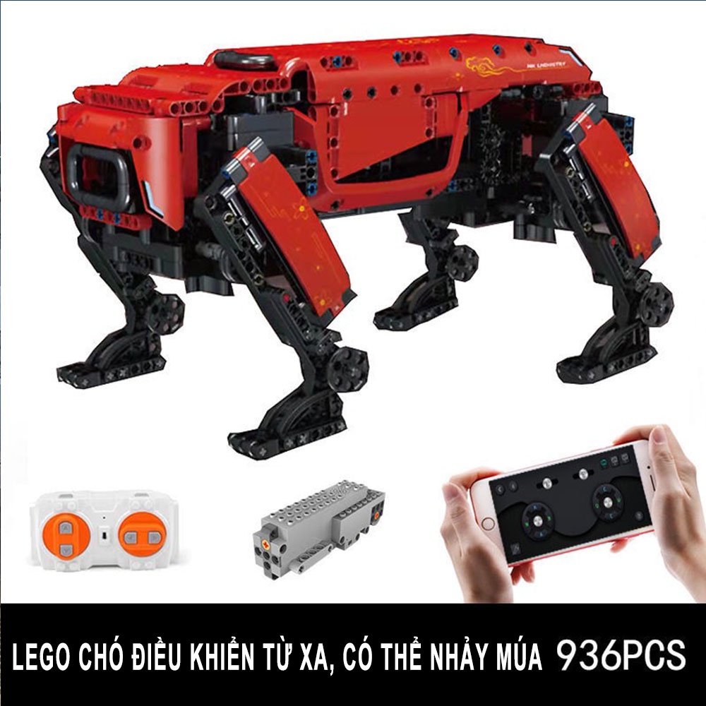 Khối Lắp Ghép Chó MOULD KING 936 Chi Tiết Điều Khiển Từ Xa Qua App Điện Thoại Có Thể Nhảy Múa