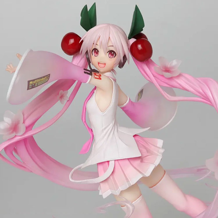 Mô Hình Đồ Chơi Nhân Vật Hatsune Miku Bằng PVC Màu Hồng Sakura