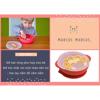 Bát tập ăn silicon có nắp Marcus & Marcus Marcus