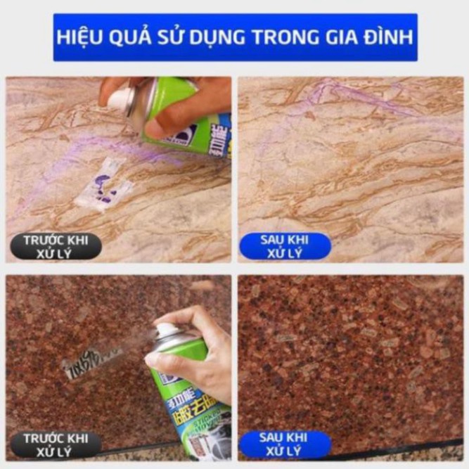 Chai Xịt Tẩy Keo, Nhưa Đường, Băng Dính, Vết Bám Khó Rửa Trên Xe Máy, Ô Tô Remove of sticker 450ml halo