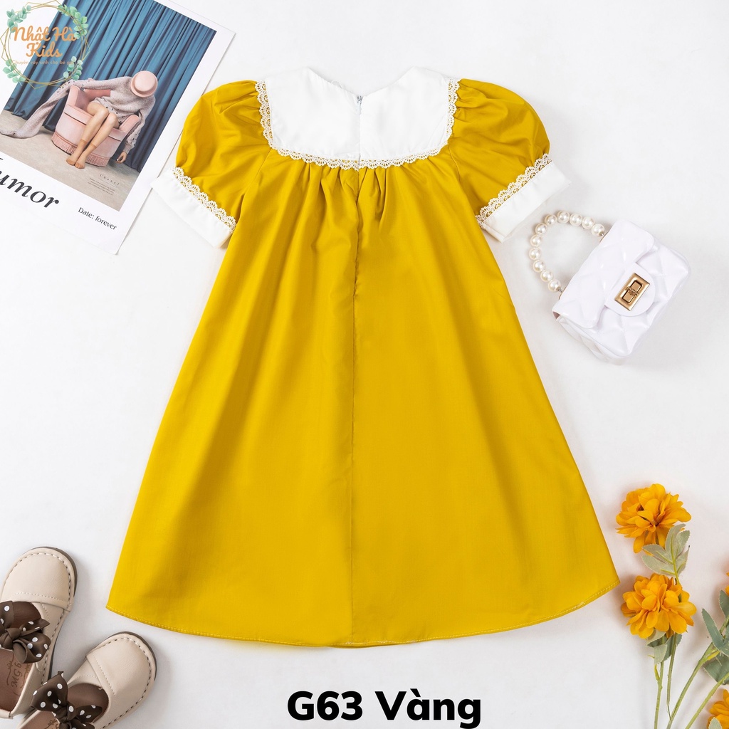 Váy bé gái G63 size đại từ 12-43kg chất liệu vải thô cao cấp siêu xinh cho bé mùa hè