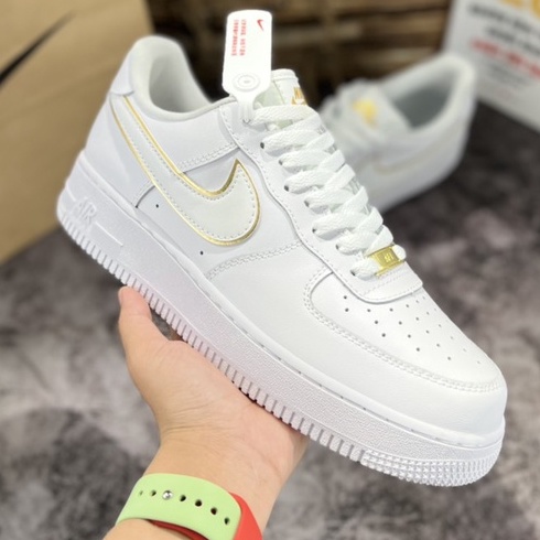 Giày AF1 Trắng Vạch Vàng Cao Cấp